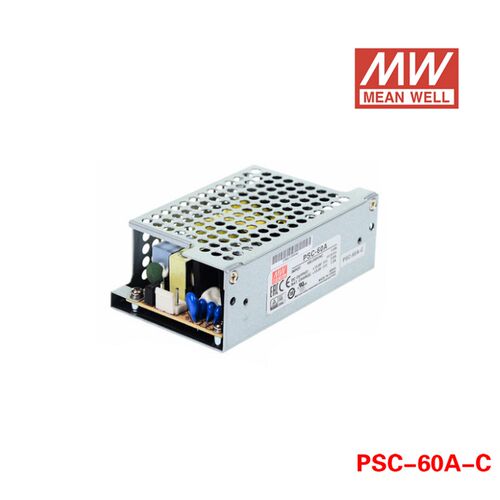 明纬安防电源PSC-60A/60B-C 60W 12V/24v电池充电 UPS功能机壳型