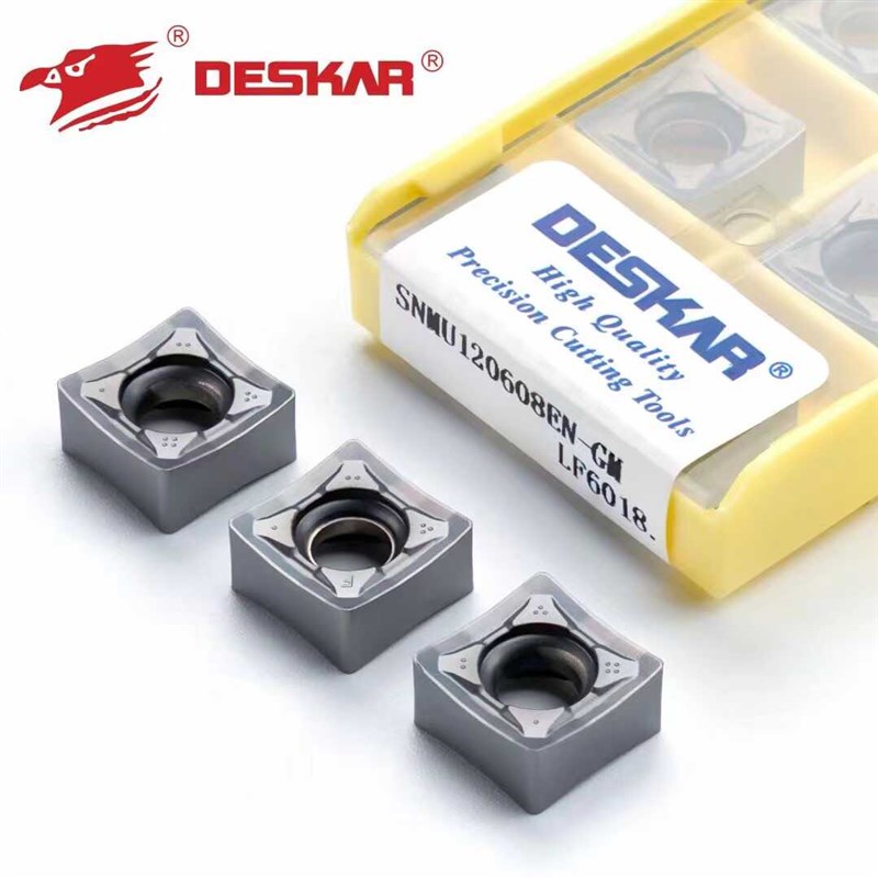 戴斯卡快进给铣刀片 SNMU120608EN-GM LF6018通装金鹭 钢件不锈钢