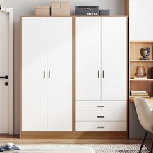实木衣柜家用卧室小户型对开门儿童衣橱现代简约出租房小型收纳柜