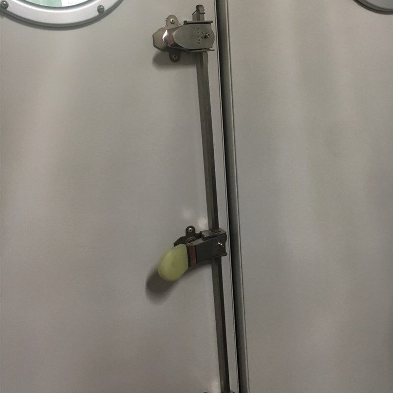 冷库不锈钢双开门锁内推器内开门安全推杆逃生门把手冻库门锁配件