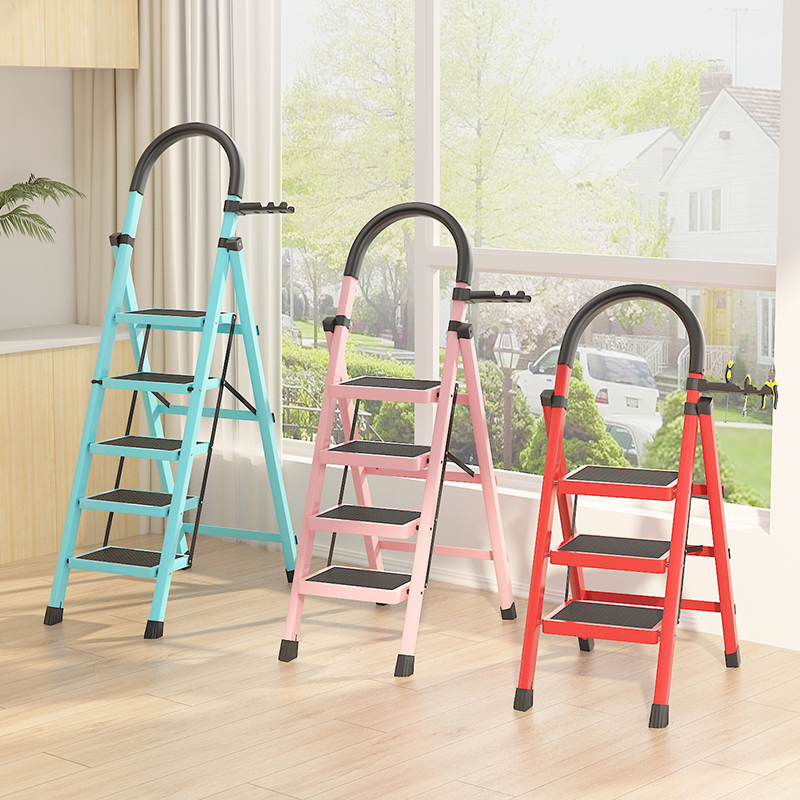 家用梯子折叠伸缩加厚折叠梯多功能可携式人字梯家庭登高四步五步
