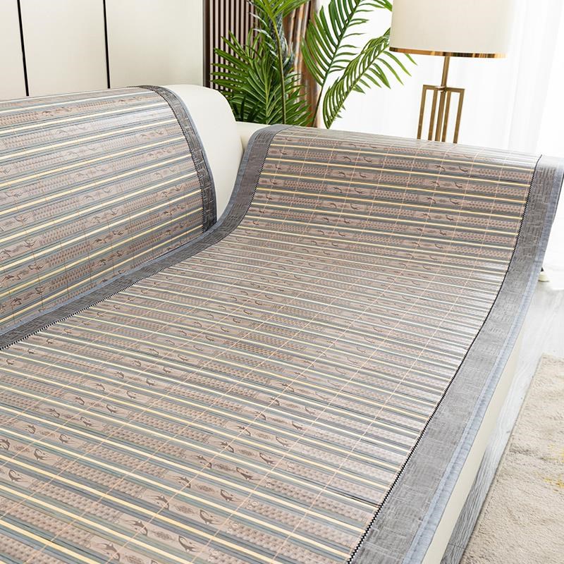 凉感竹席沙发垫子夏季防滑凉席2023简约夏季款定制藤席Z座垫皮套