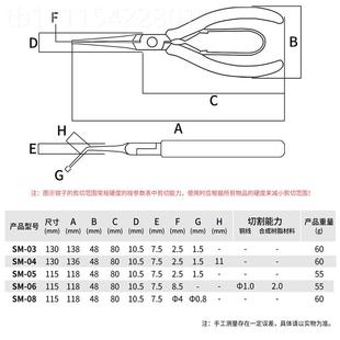 迷你夹持钳 三 山3.peas进口精密k电子钳S 05短SM 05微头探针钳子