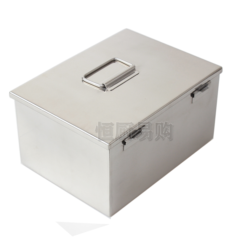 包邮钱箱不锈钢工具密码盒收钱箱盒手提挽带锁扣大小号存钱储蓄罐