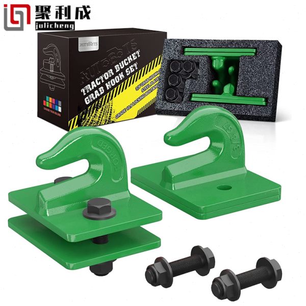 锻造螺栓式拖拉机钩3/8焊接钩组合件翻斗车抓钩15000LBS一盒两只