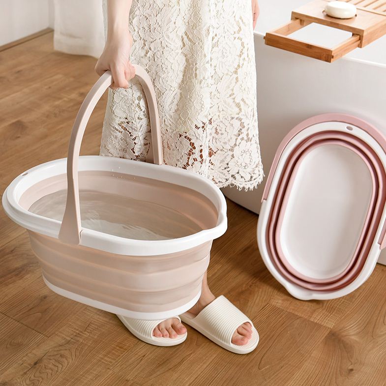 加大号手提可折叠拖把水桶 便携省空间车载储水清洁桶 水盆脚盆