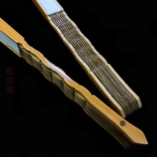 清风令三合青9.5寸全手工玉竹折扇翻轮古风苏工扇面文玩扇子定制