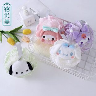 家用儿童卡通棉球浴花圆点花边搓澡沐浴球可爱泡泡球搓背洗澡神器