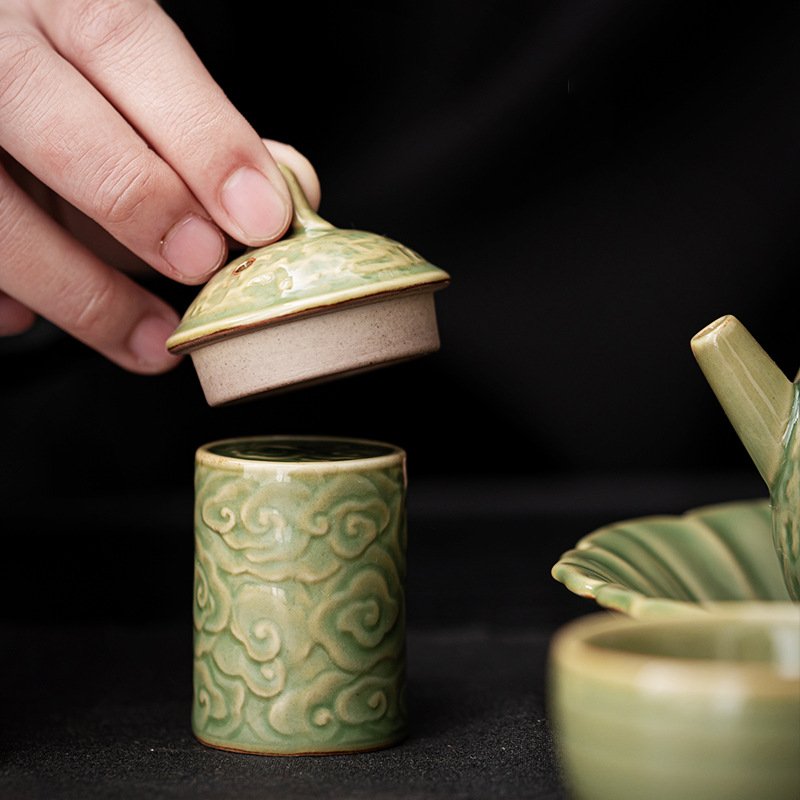 复古紫砂壶盖托壶盖壶托盖置陶瓷盖碗盖托茶道配件铁壶盖子架青瓷