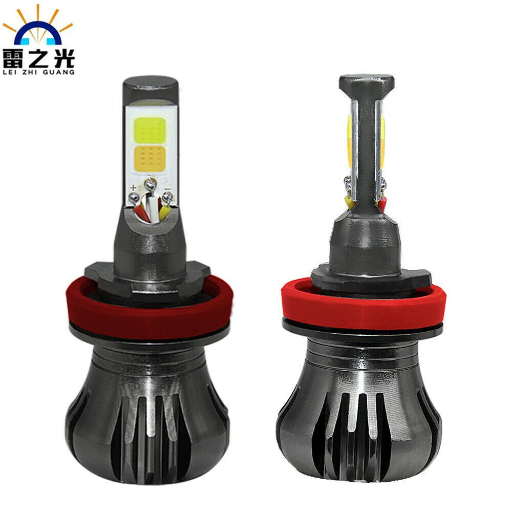汽车LED雾灯双色温雾灯 大功率H11 9006 881 H3 H8超高亮前雾灯泡