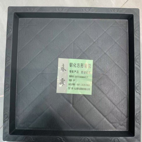 钢化正方形轮托接水盘带万向轮底座滚轮可移动底盘底托 花盆托盘