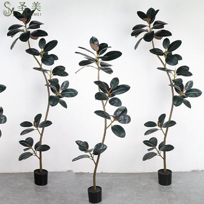 飘逸金刚榕办公室仿真绿植盆栽室内装饰假植物摄影道具场景布置