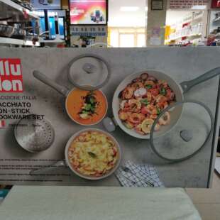 Alluflon锅具套装不粘锅三件套玛奇朵不粘锅套装奶锅煎锅炒锅套装