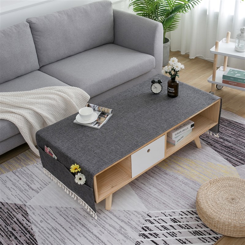 茶几布艺盖巾现代简约欧式 高档 奢华轻奢垫布茶席长条流苏花边