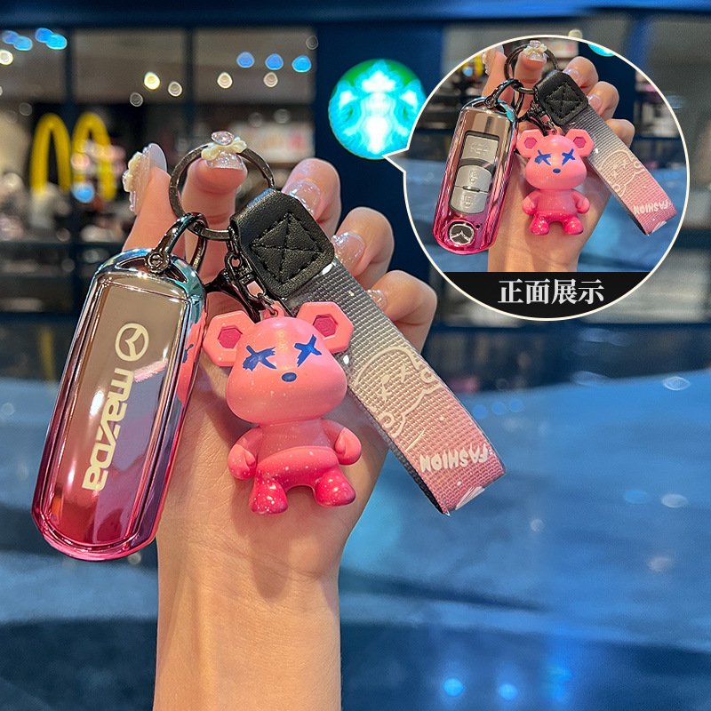 适用马自达钥匙套cx4包cx5昂克赛拉3阿特兹6睿翼7创意扣cx9高档壳