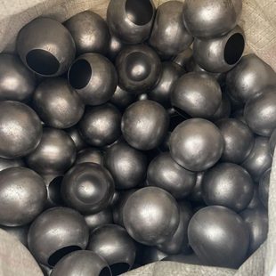 铁球铁艺圆球空心球带孔铁圆球焊接栏杆配件一体冲压镀锌铁空心球
