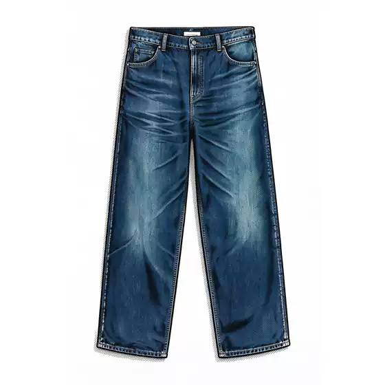 【i795】Vienna Blue Wash Carlson cut jeans