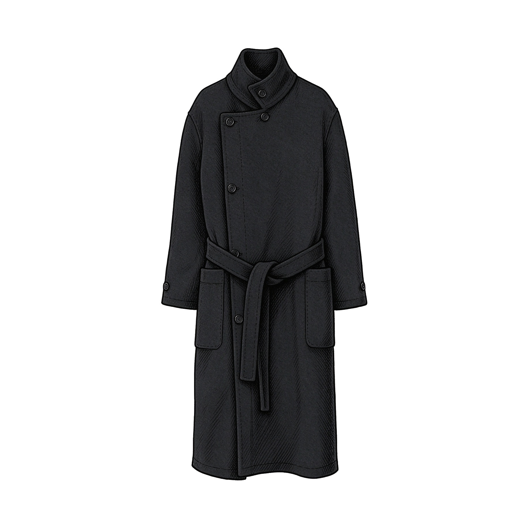 thumbnail for 【i795】Le Wool wrap coat