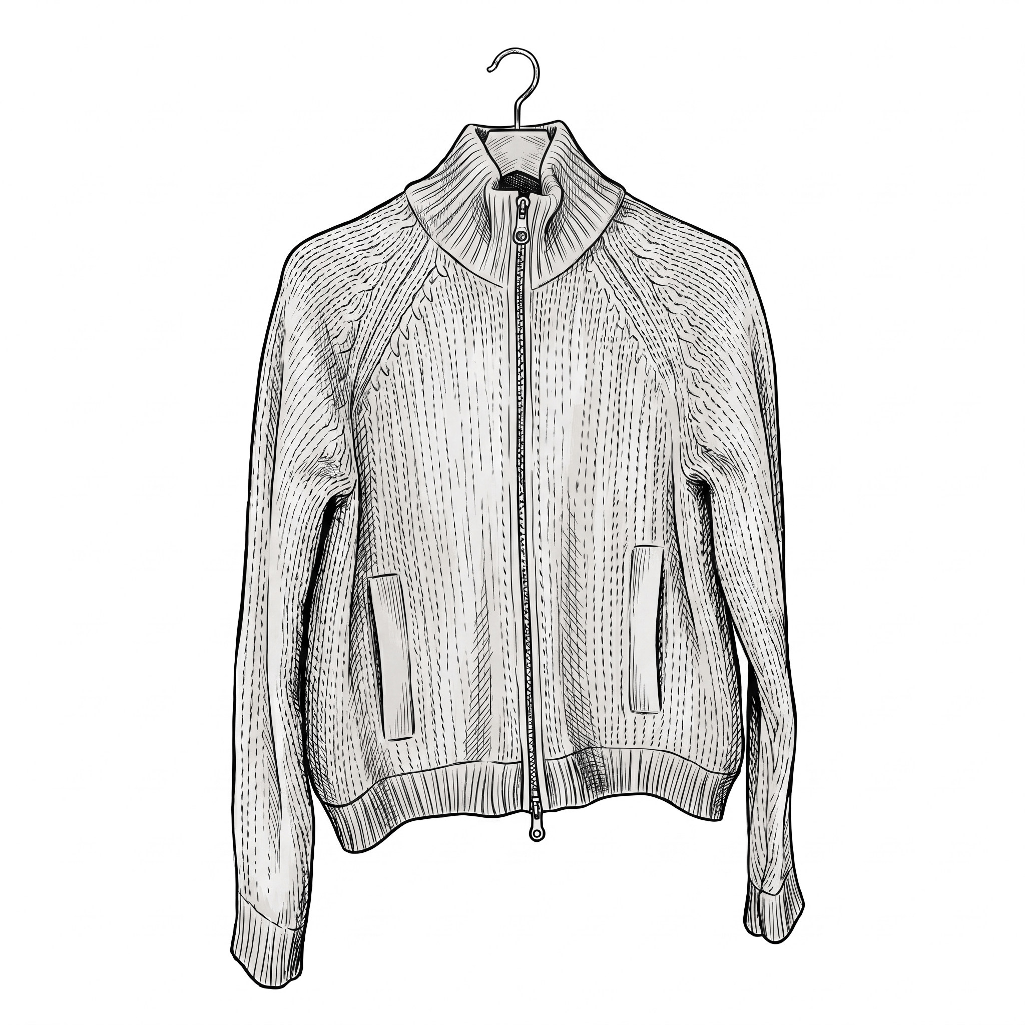 thumbnail for 【i795】100% Merino Wool Zip-Up Cardigan