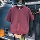 打底衫 欧货轻奢男士 秋冬短袖 圆领简约潮牌百搭重磅加厚T恤上衣