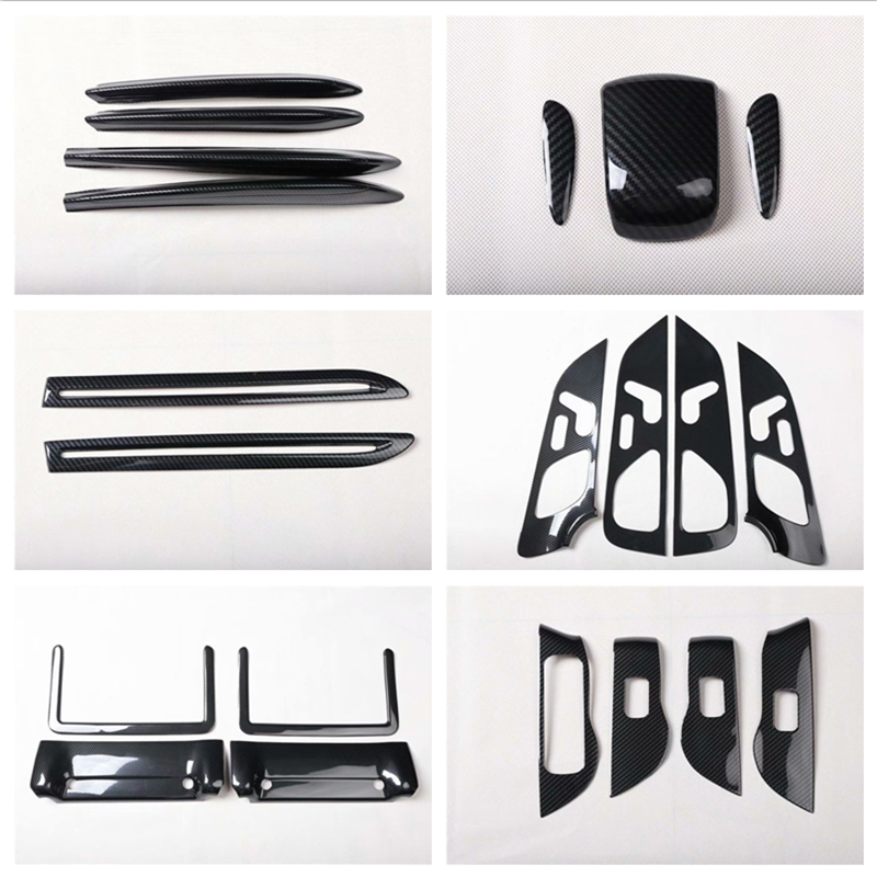 2020款宾士GLE300 350 400 450碳纤维桃木内饰贴V 改装中控方向盘