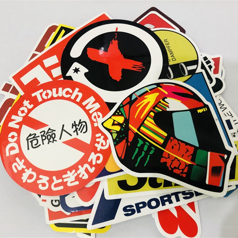 103张JDM标志装饰车身t贴创意个性改装车贴摩托电动车汽车贴纸防