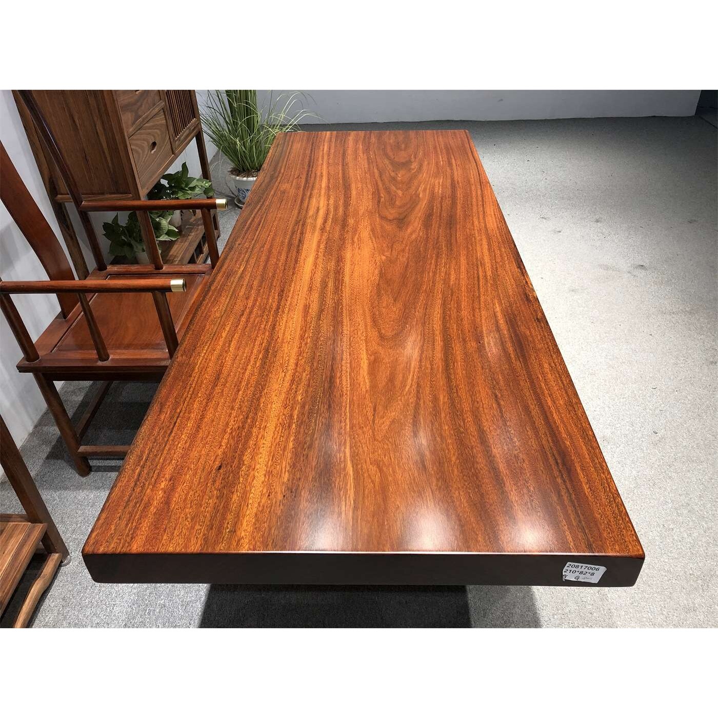 尺寸:210*82*8 奥坎实木大板原木茶台茶桌餐桌老板办公桌会议桌
