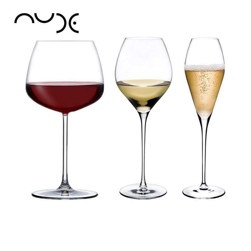 土耳其Nude进口水晶玻璃红酒杯波尔多勃艮第杯轻薄细腿香槟彩盒装