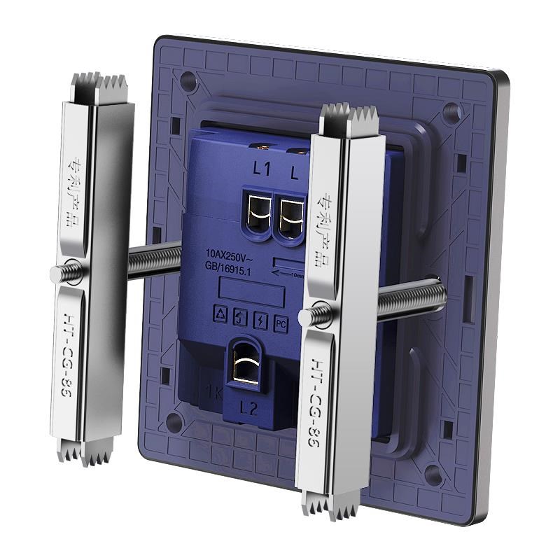 墙上86型底盒暗盒修覆器通用接线盒修补开关插O座伸缩杆固定神器