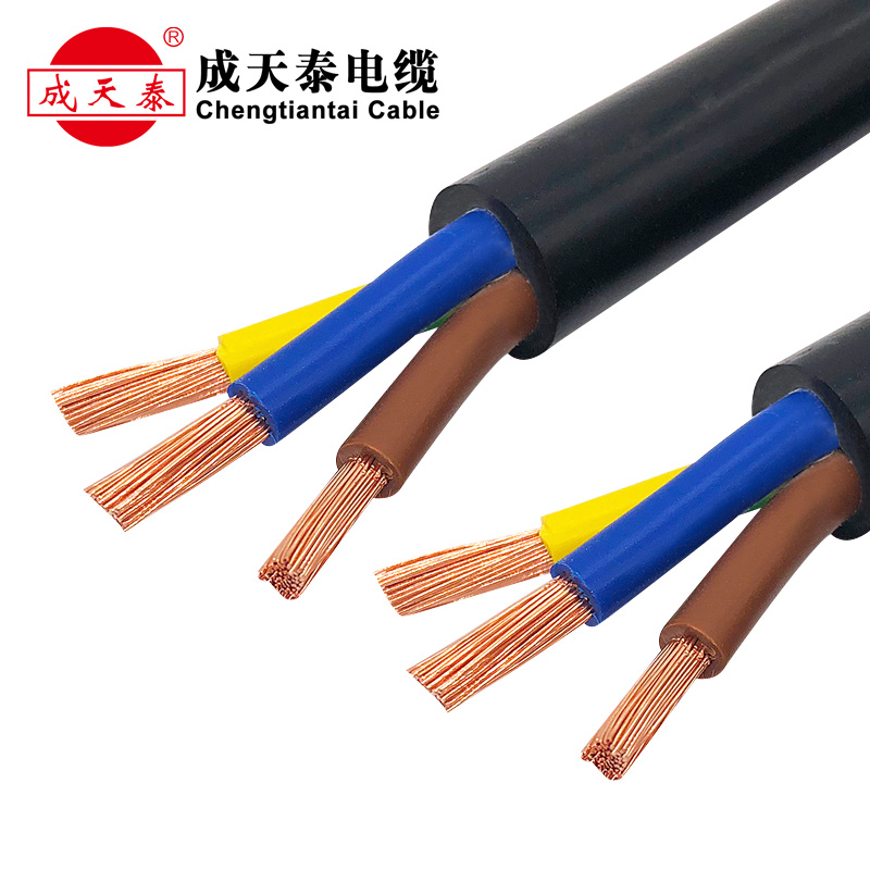 成天泰家用电线国标4平方纯铜芯电缆REVV护套线2芯3芯5芯家装软线