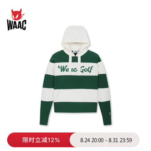 WAAC小恶魔官方春夏女士高尔夫服装KNIT HOODIE长袖毛衣