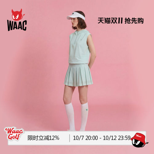 WAAC小恶魔官方春夏新品女士高尔夫服装PLEATS SKORT裙裤
