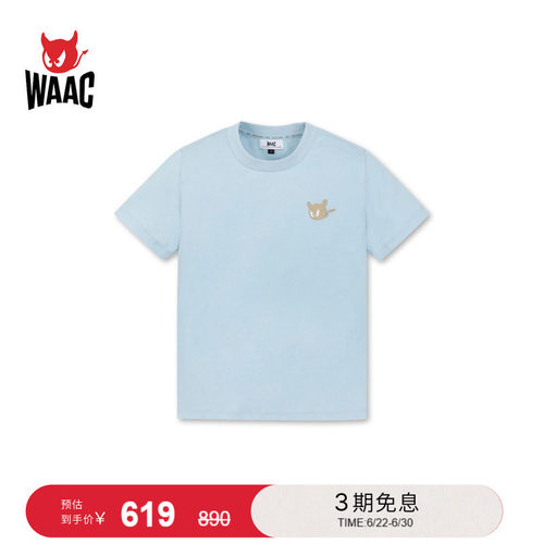 WAAC小恶魔官方春夏女士高尔夫服装CREWNECK TOP短袖T恤