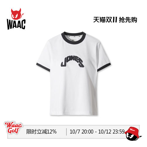 【JONES联名】WAAC小恶魔官方春夏新品女士高尔夫服装短袖T恤衫