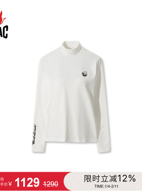 WAAC小恶魔官方早秋新品女士高尔夫服装Fleece Highneck套头衫