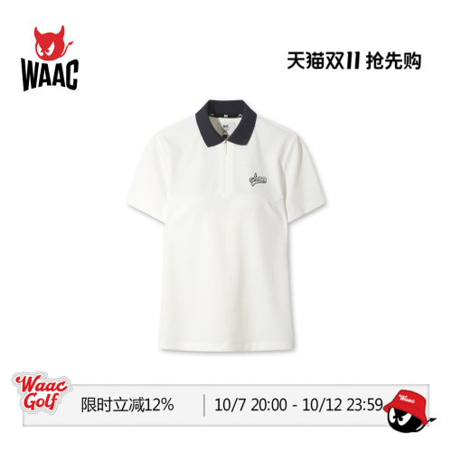 【JONES联名】WAAC小恶魔官方春夏新品女士高尔夫服装短袖POLO