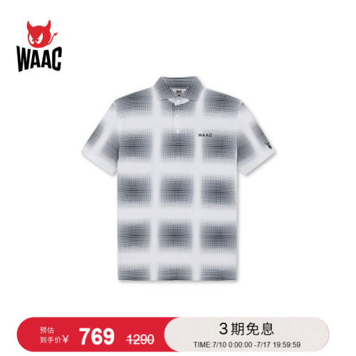 WAAC小恶魔官方春夏男士高尔夫服装EDITION PATTERN POLO短袖POLO