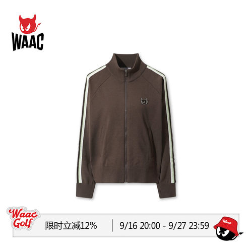 WAAC小恶魔官方早秋女士高尔夫服装Zip-up针织外套