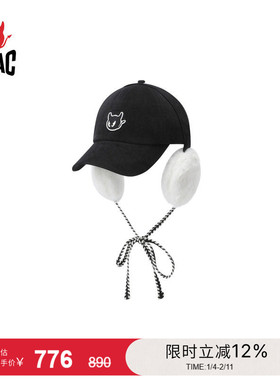 WAAC小恶魔官方秋冬新品女士Ear warmer Cap护耳鸭舌帽