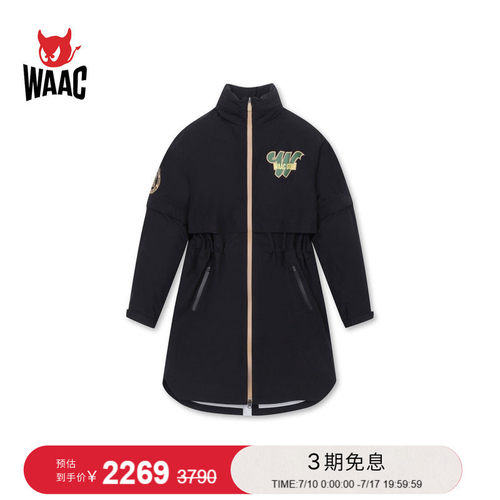 WAAC小恶魔官方早春女士高尔夫服装PRINTED RAINCOAT外套
