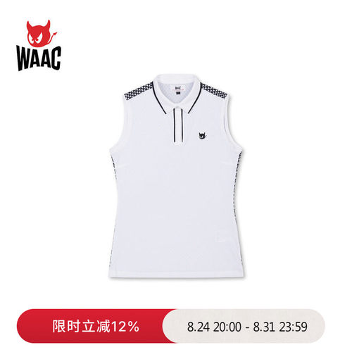 WAAC小恶魔官方春夏女士高尔夫服装SLEEVELESS TOP无袖POLO衫