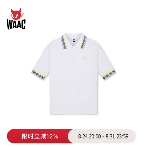 WAAC小恶魔官方春夏女士高尔夫服装短袖POLO毛衣
