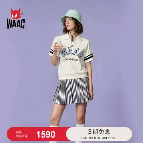 WAAC小恶魔官方春夏新品女士高尔夫服装SWEATSHIRT短袖POLO衫