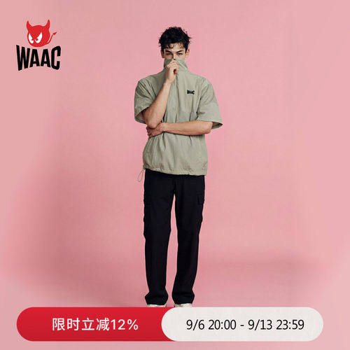 WAAC小恶魔官方春夏新品男士高尔夫服装SS ANORAK短袖套头衫