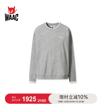 WAAC小恶魔官方秋冬新品男士高尔夫服装Fleece Pullover套头衫