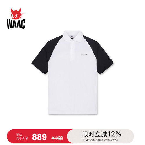 WAAC小恶魔官方春夏男士高尔夫服装SS RAGLAN POLO短袖POLO衫