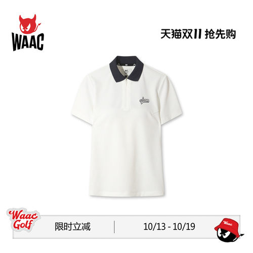 【JONES联名】WAAC小恶魔官方春夏新品女士高尔夫服装短袖POLO