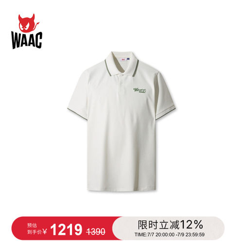 WAAC小恶魔官方春夏新品男士高尔夫服装TIPPING POLO短袖POLO衫