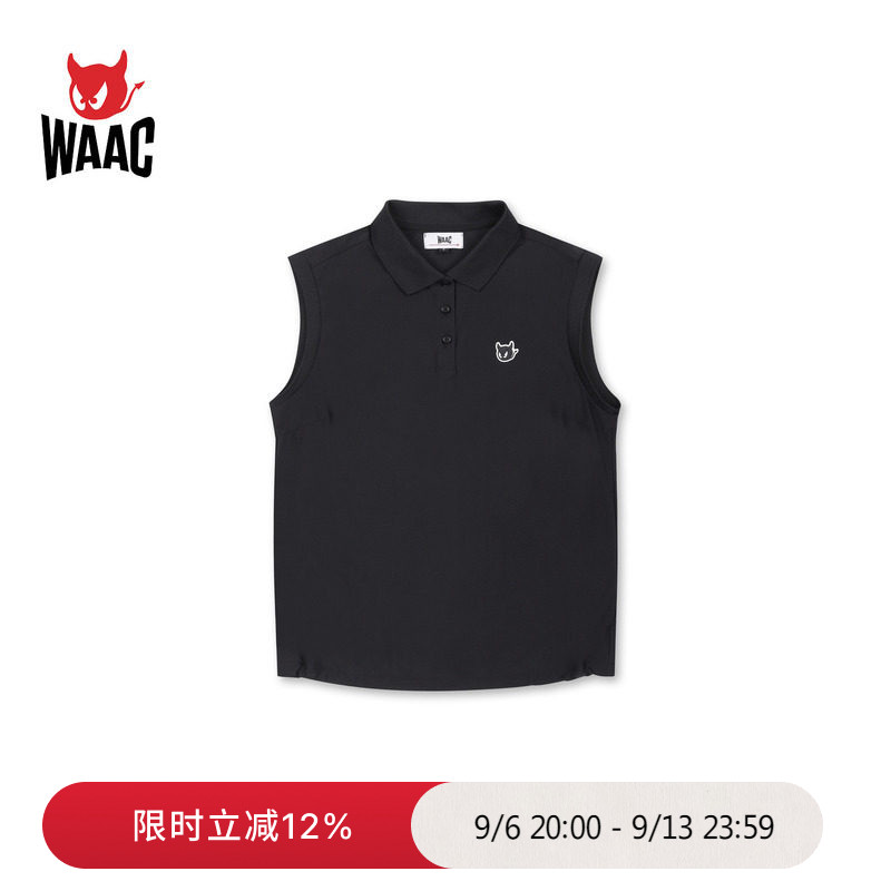 WAAC小恶魔官方春夏女士高尔夫服装JERSEY POLO VEST无袖POLO衫图片