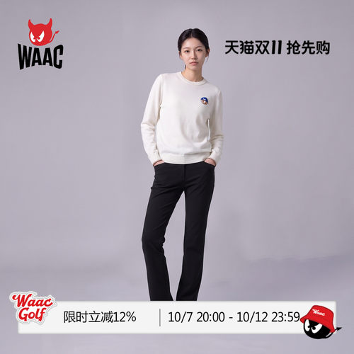 WAAC小恶魔官方女士高尔夫服装Chain Stitch Sweater毛衣